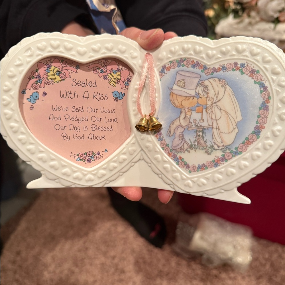 Heart-Shaped Wedding Keepsake with Bells